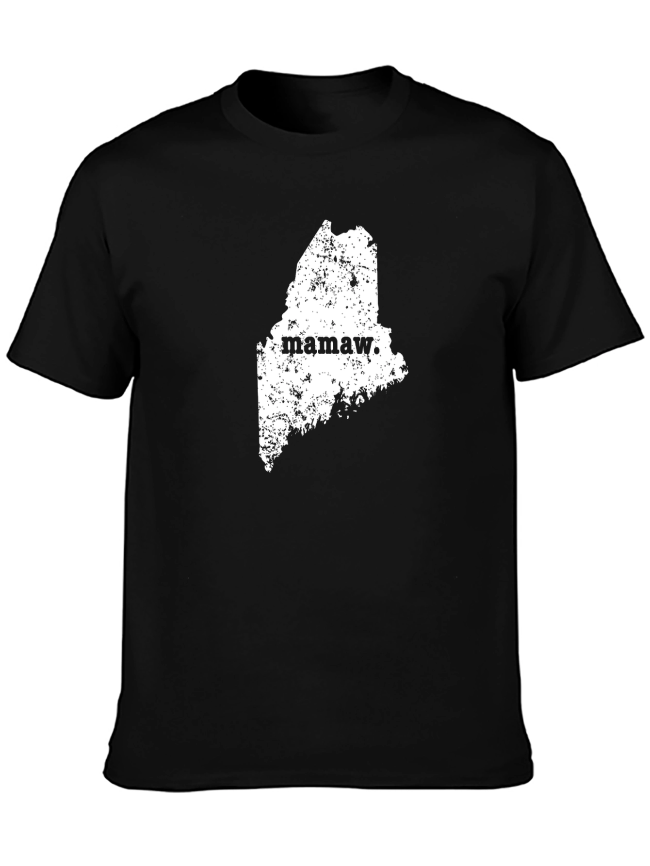 Mamaw Maine State Black Graphic Tee
