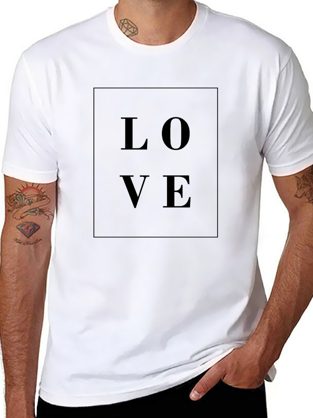 LOVE Graphic Tee - Classic Black Soft Cotton Blend