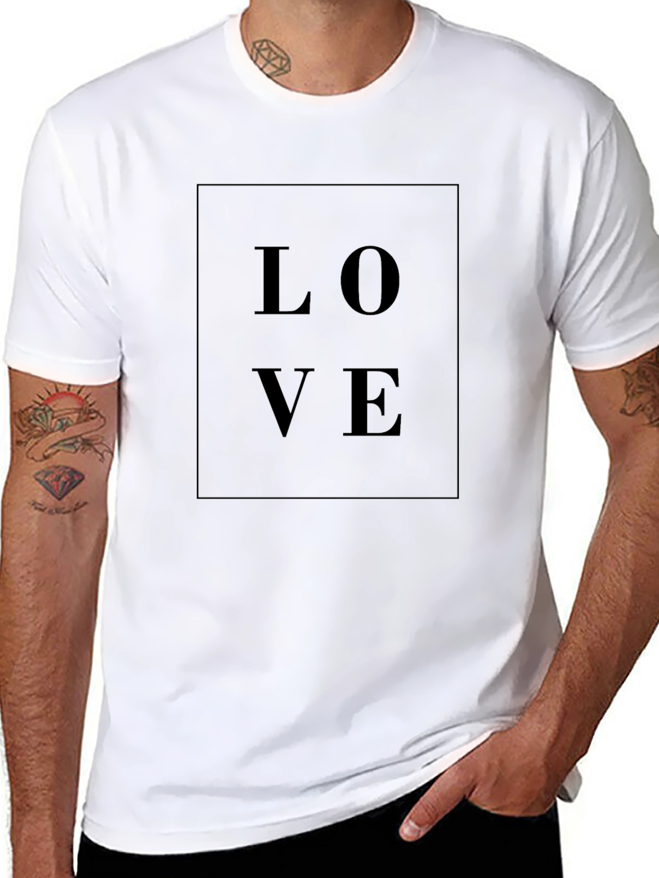 LOVE Graphic Tee - Classic Black Soft Cotton Blend