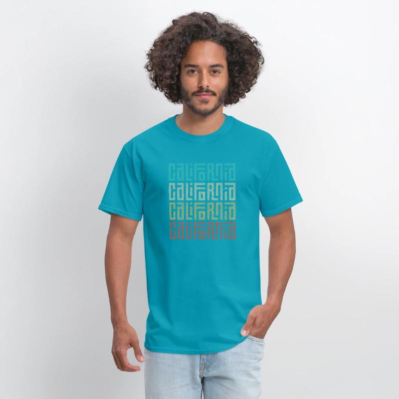 California Vibes Colorful Graphic T-Shirt