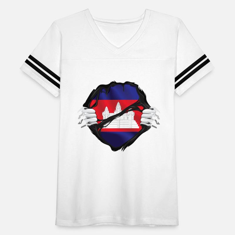 Cambodia Hands Ripped Flag