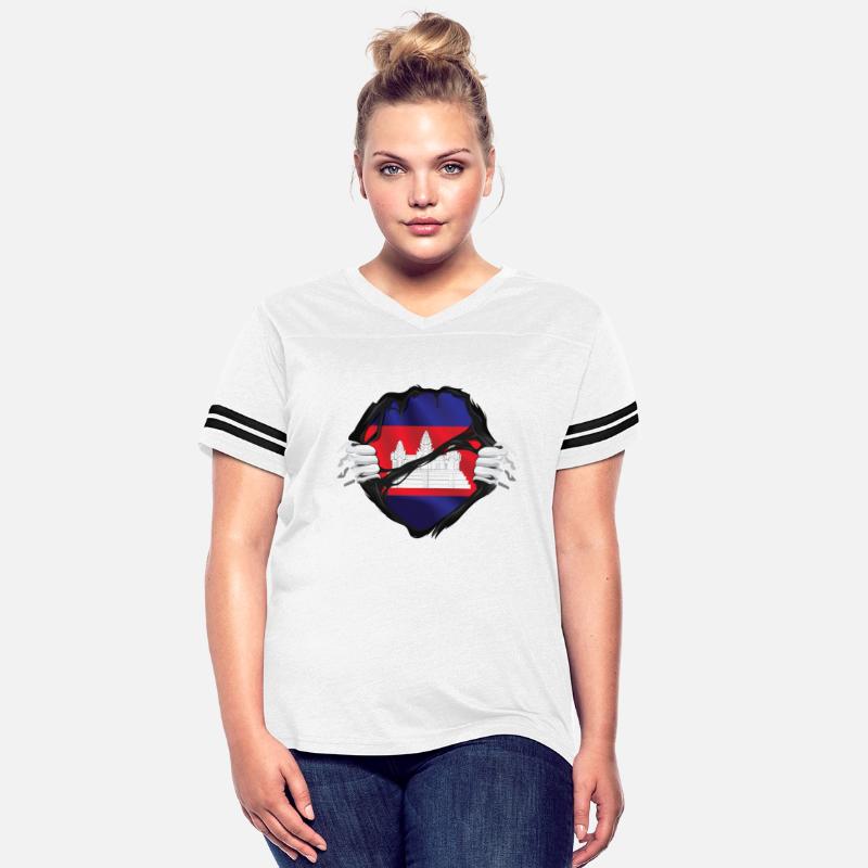 Cambodia Hands Ripped Flag