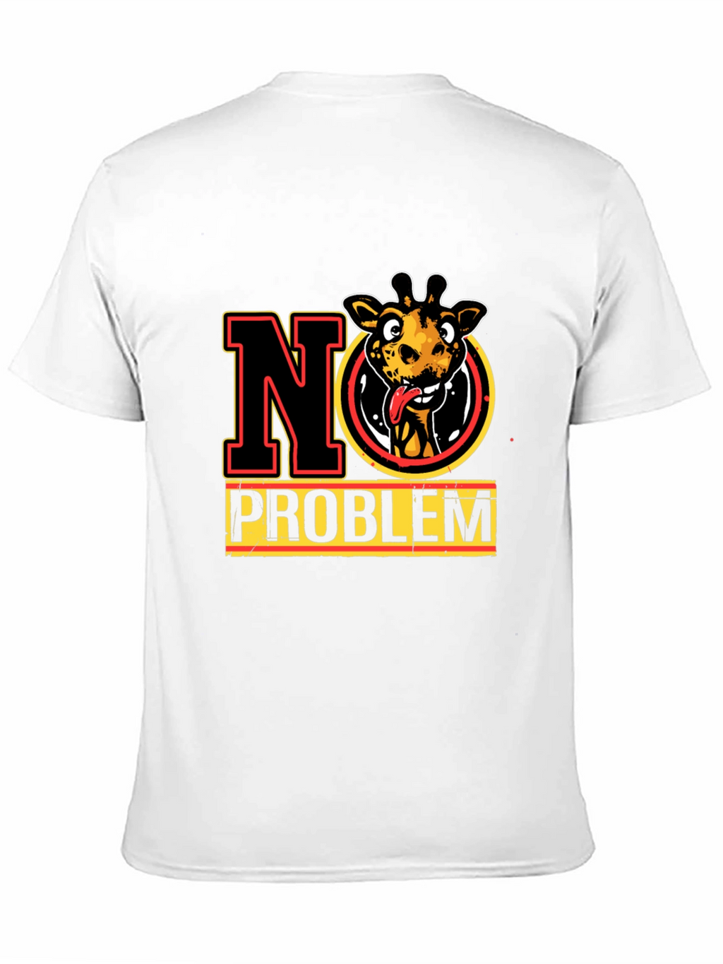 No Problem Giraffe Graphic Tee - Mens Black T-Shirt
