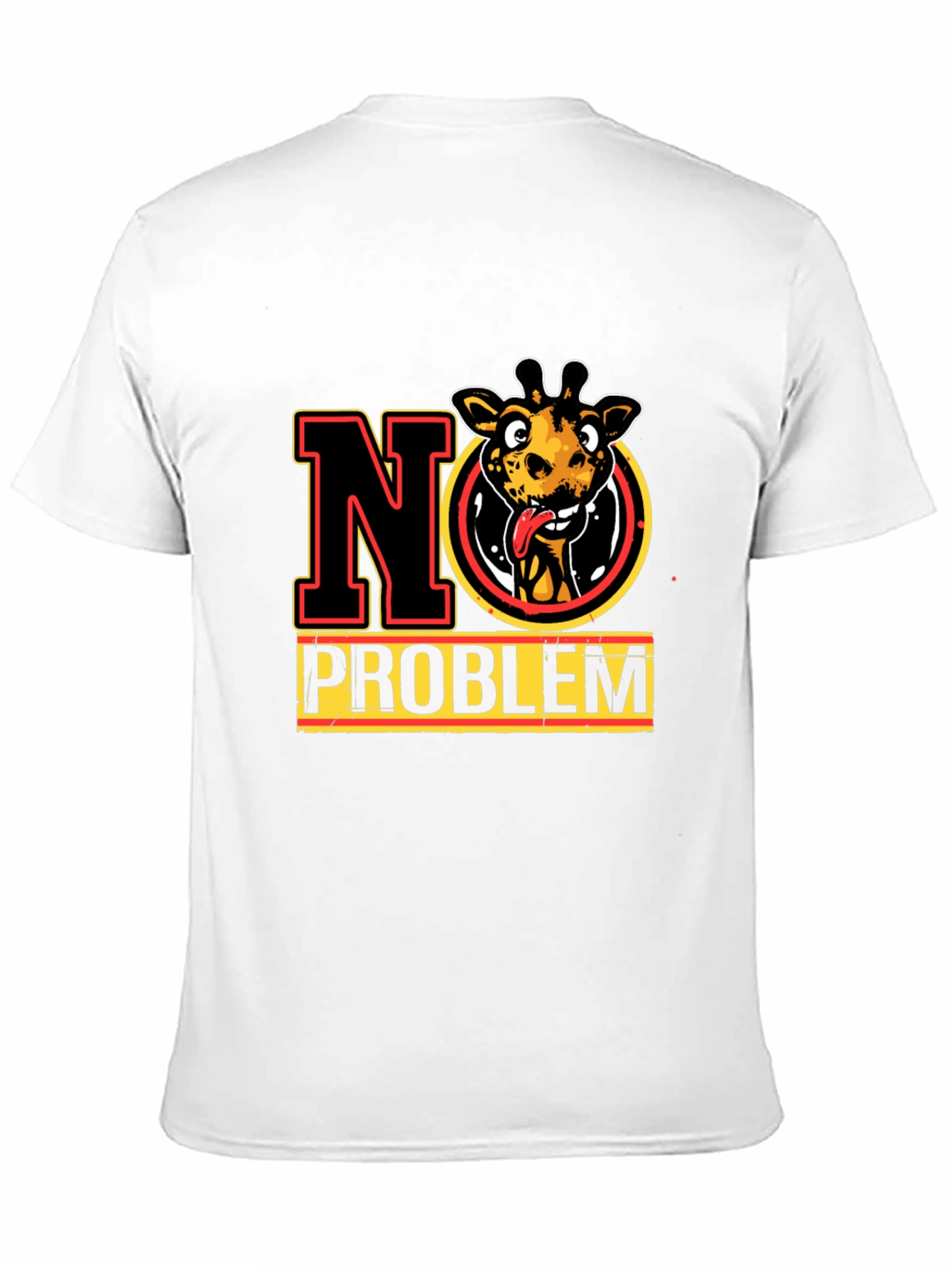 No Problem Giraffe Graphic Tee - Mens Black T-Shirt