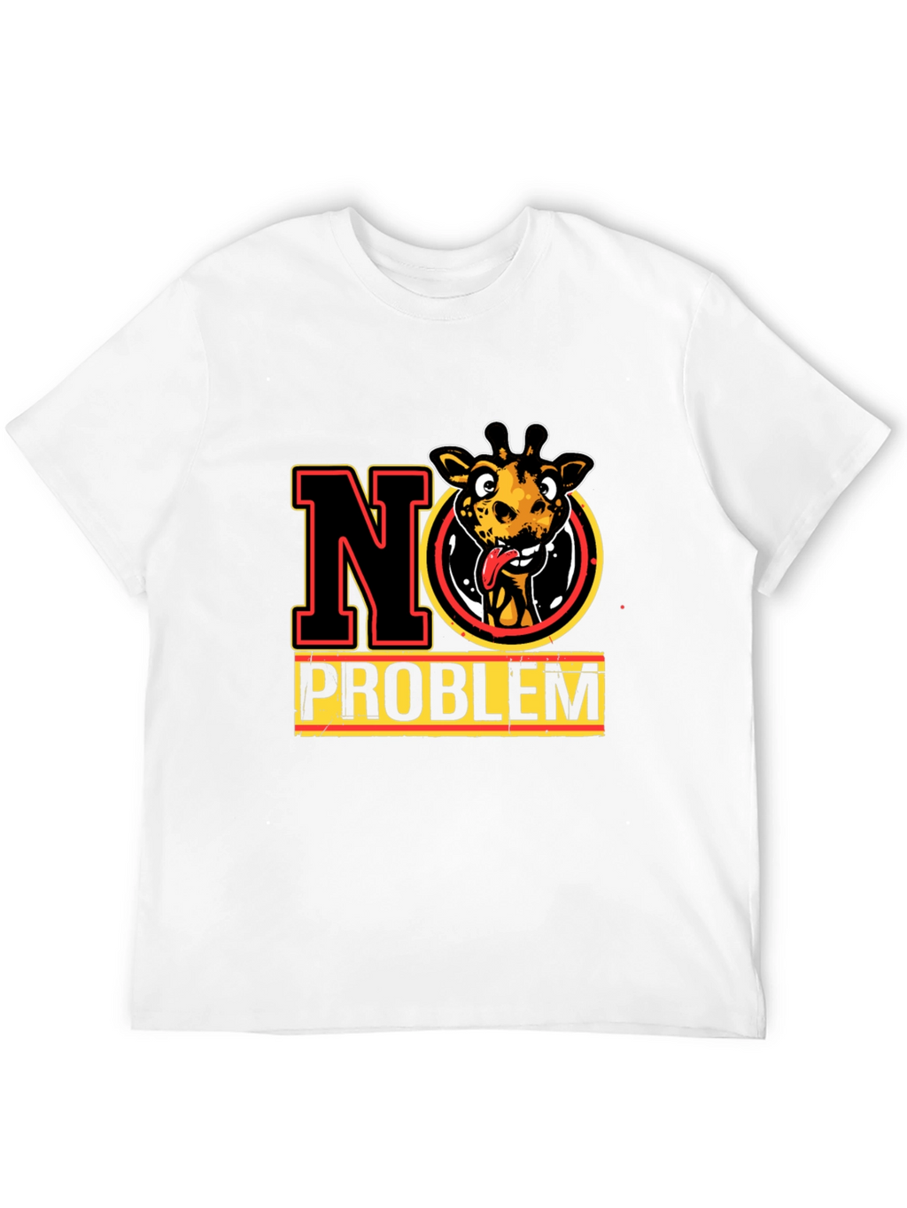 No Problem Giraffe Graphic Tee - Mens Black T-Shirt