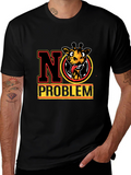 No Problem Giraffe Graphic Tee - Mens Black T-Shirt