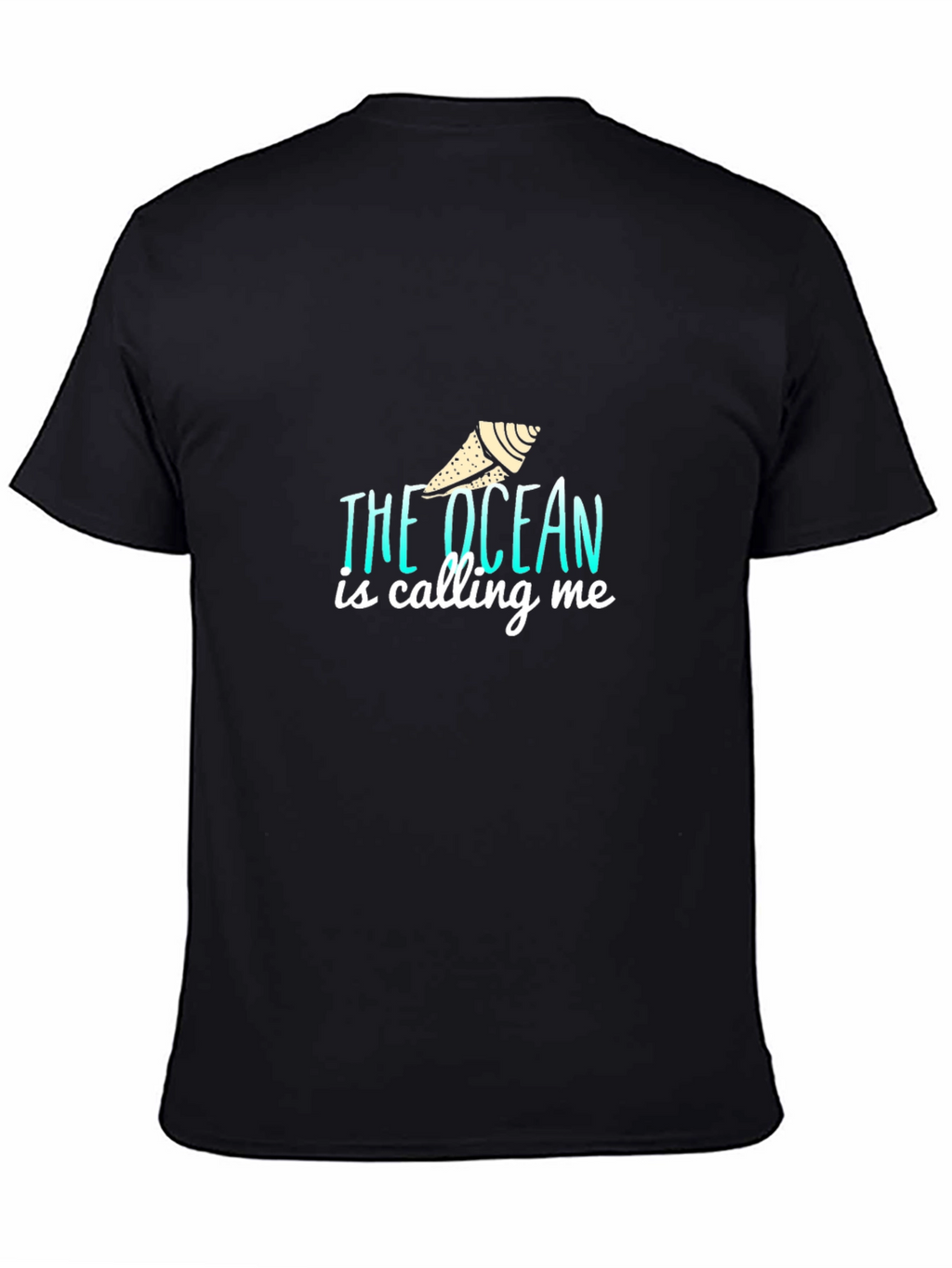 The Ocean is Calling Me Black T-Shirt