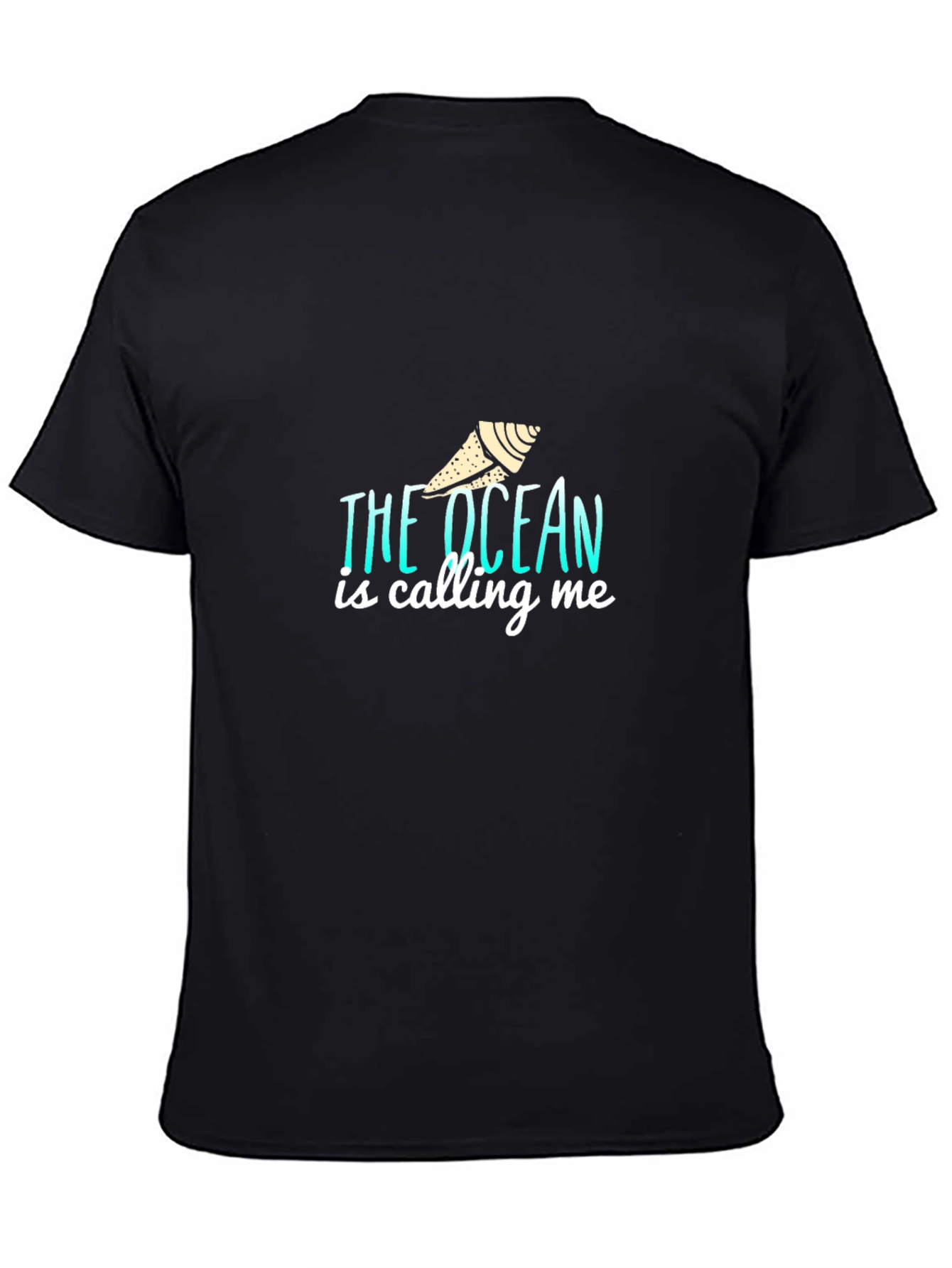 The Ocean is Calling Me Black T-Shirt