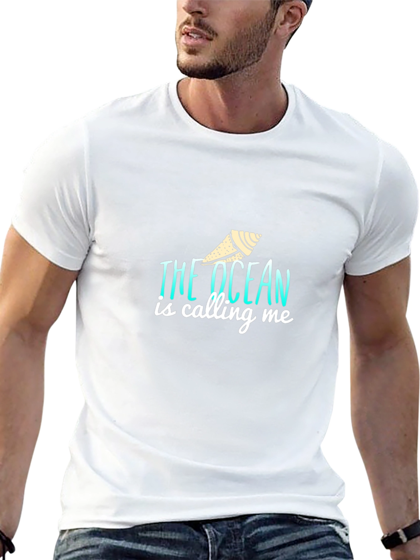 The Ocean is Calling Me Black T-Shirt