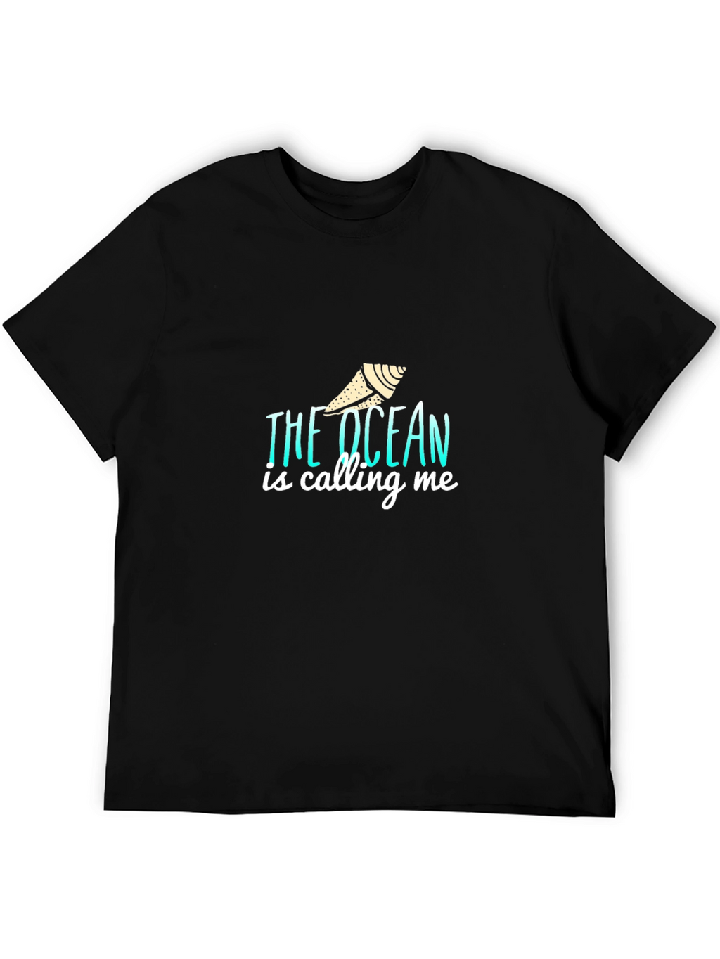 The Ocean is Calling Me Black T-Shirt
