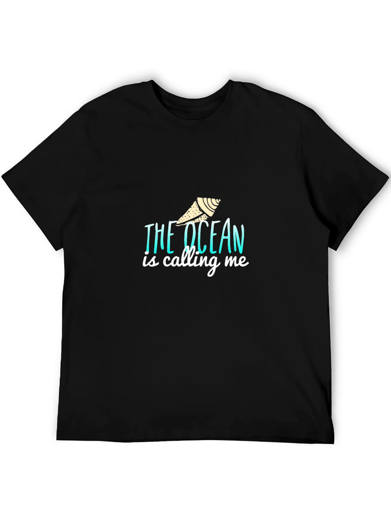 The Ocean is Calling Me Black T-Shirt