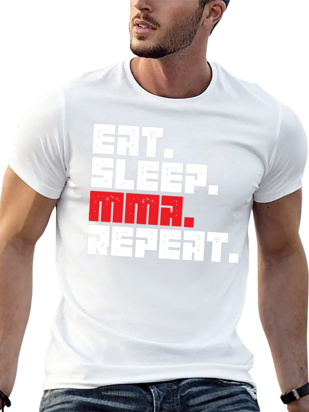 Eat Sleep MMA Repeat Graphic Tee