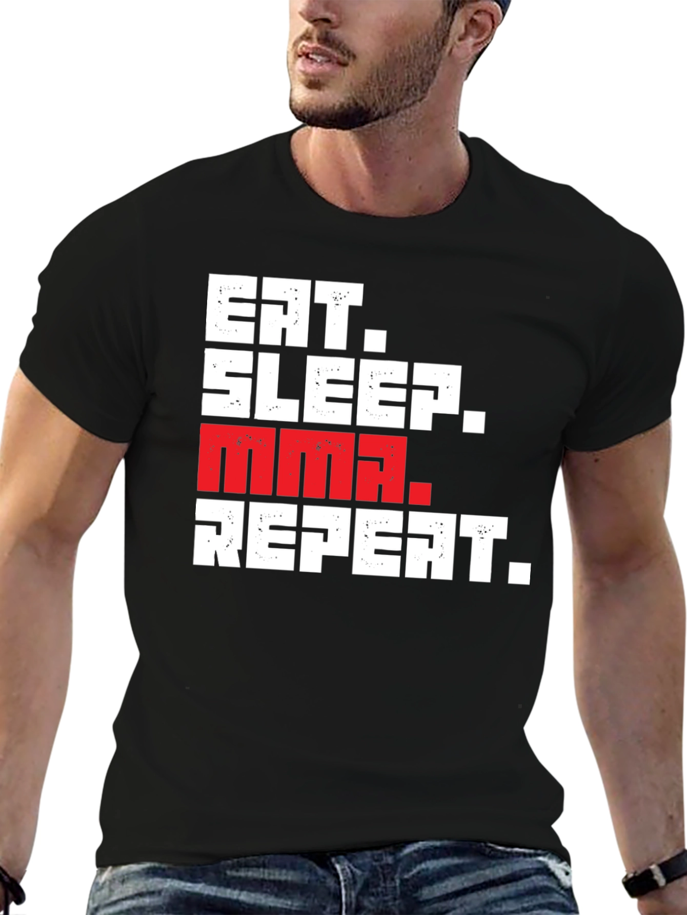 Eat Sleep MMA Repeat Graphic Tee