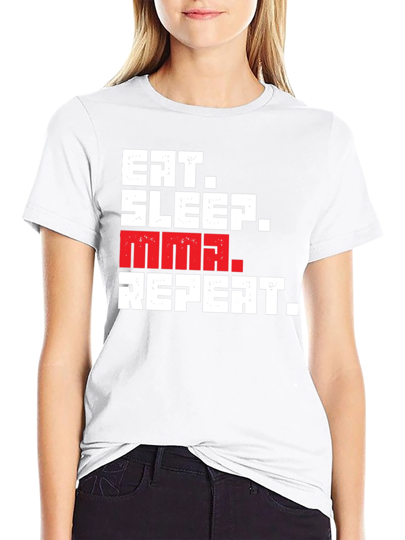 Eat Sleep MMA Repeat Graphic Tee