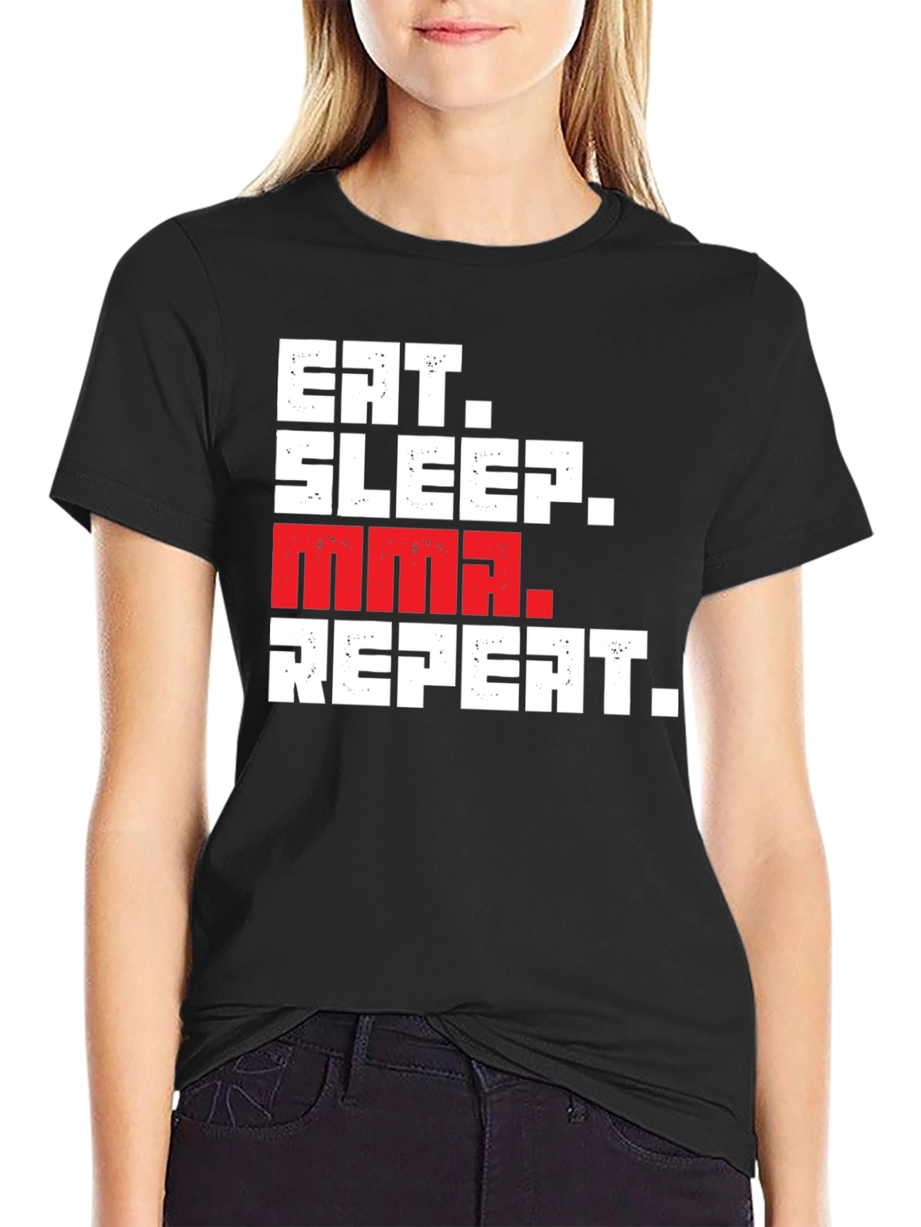 Eat Sleep MMA Repeat Graphic Tee