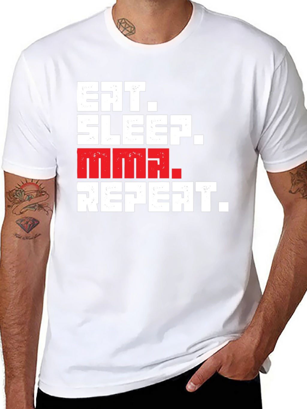 Eat Sleep MMA Repeat Graphic Tee