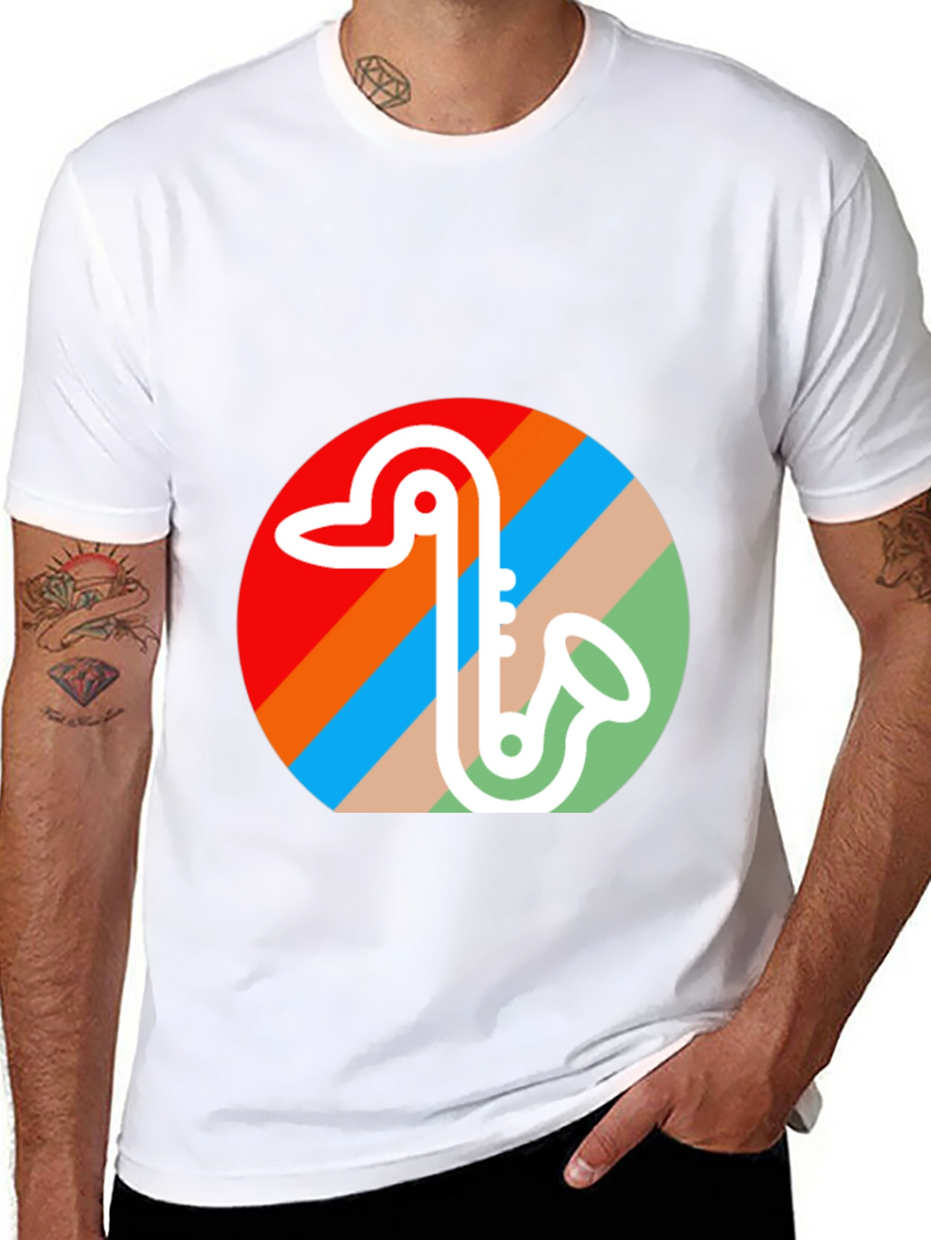 Retro Saxophone Graphic Tee