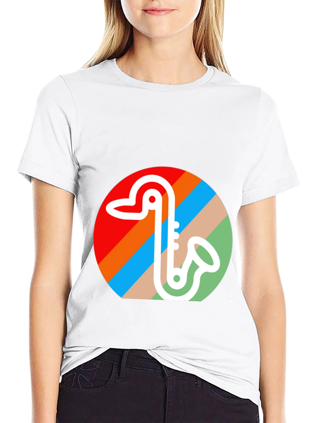 Retro Saxophone Graphic Tee