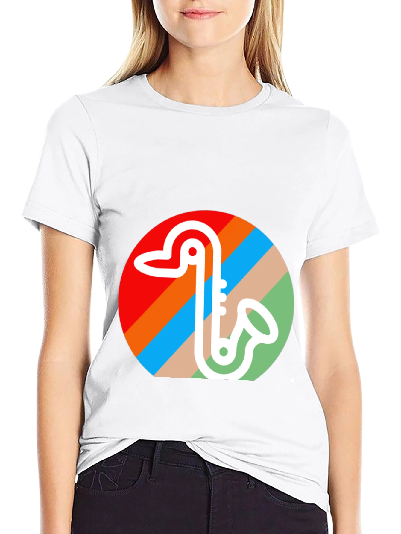 Retro Saxophone Graphic Tee