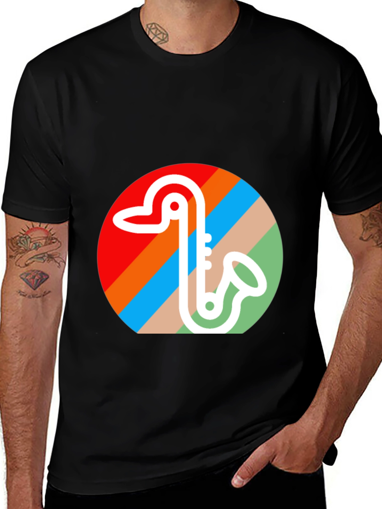 Retro Saxophone Graphic Tee