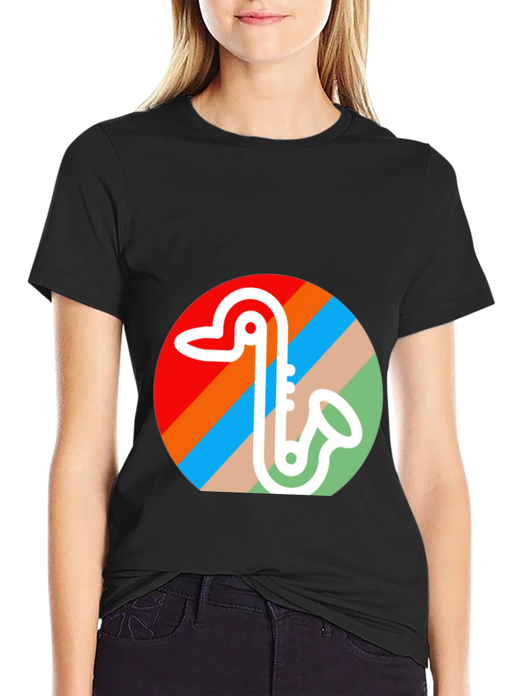 Retro Saxophone Graphic Tee