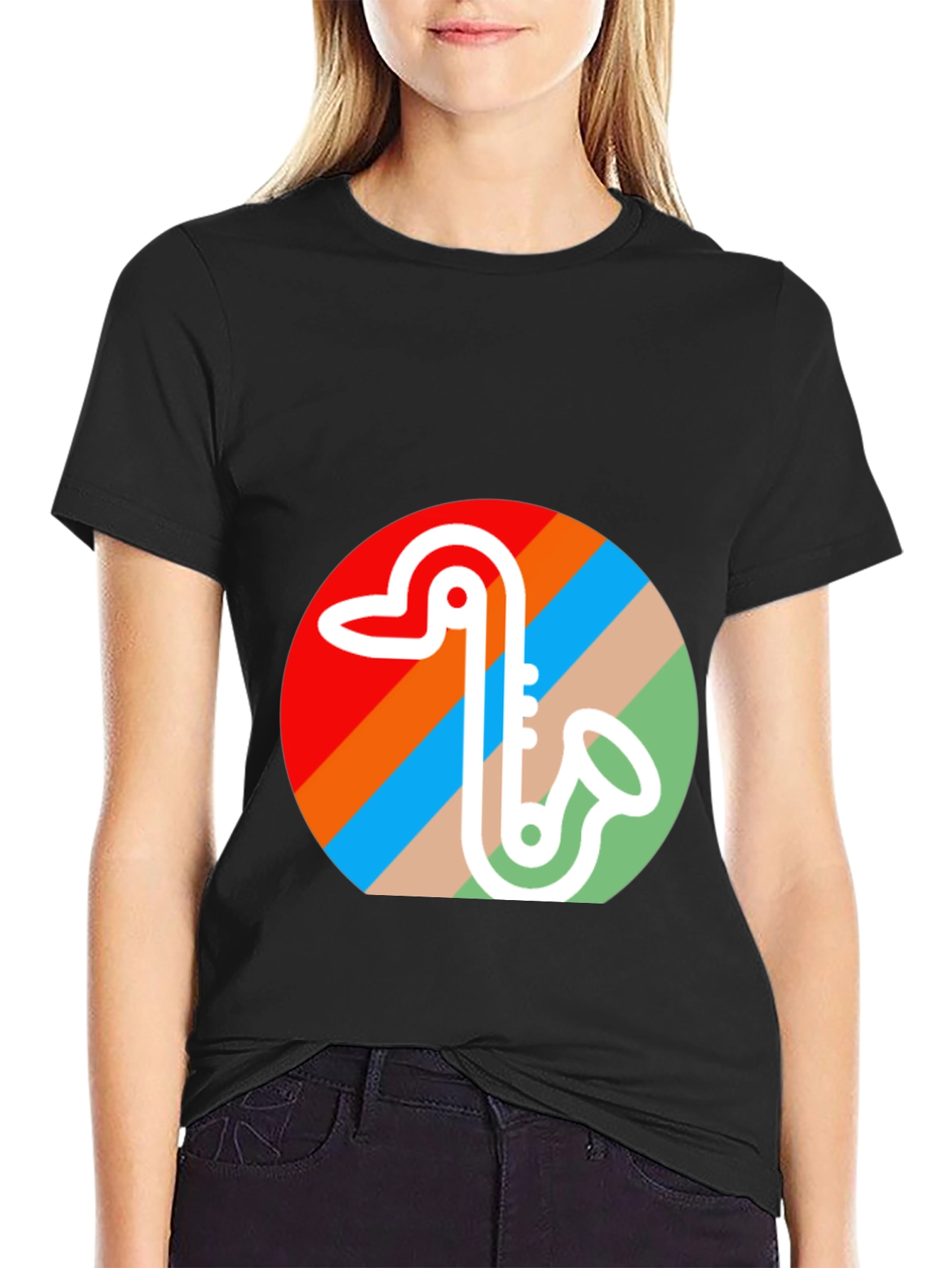 Retro Saxophone Graphic Tee