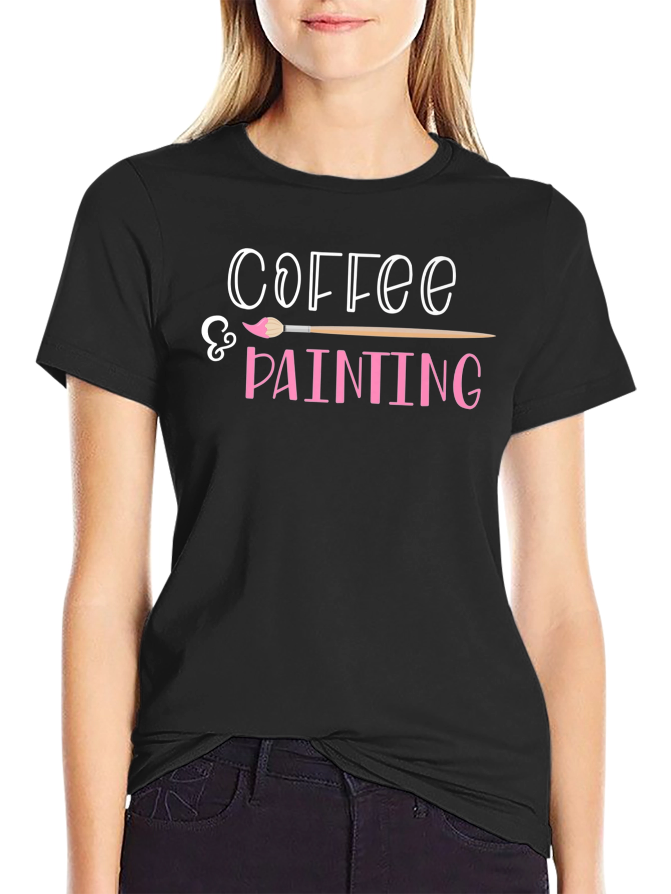 Coffee & Painting T-Shirt - Artsy Graphic Tee