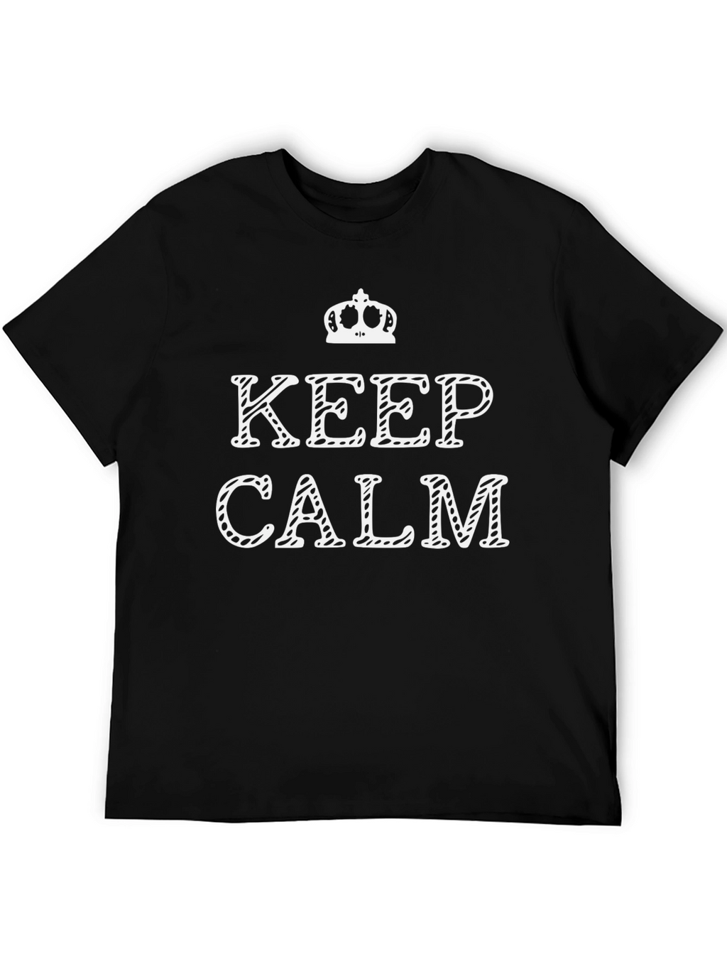 Keep Calm Graphic Tee - Black Cotton T-Shirt