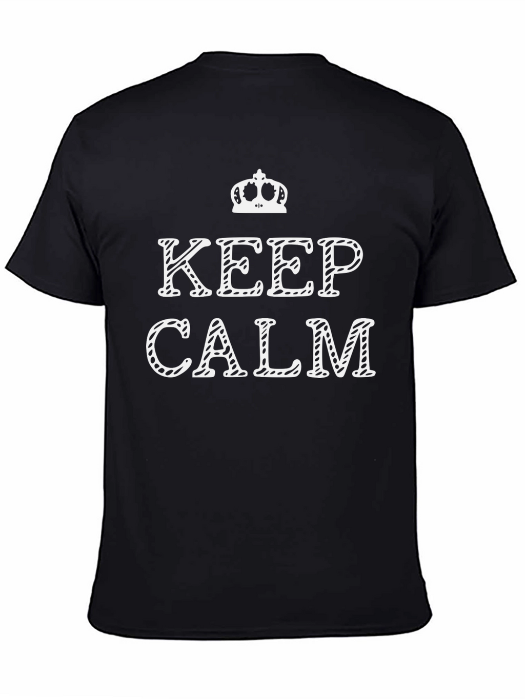 Keep Calm Graphic Tee - Black Cotton T-Shirt