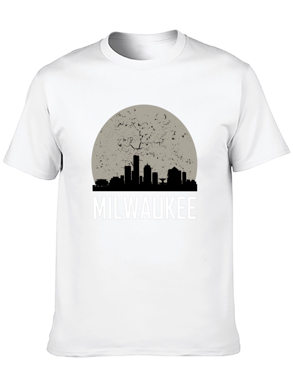 Milwaukee Skyline Graphic Tee - Distressed Moon Design
