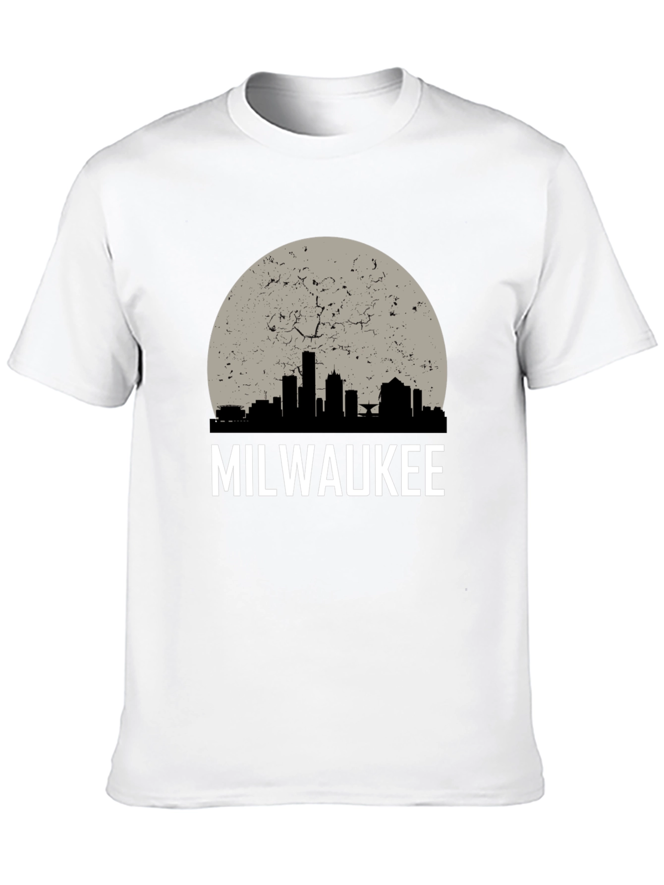 Milwaukee Skyline Graphic Tee - Distressed Moon Design