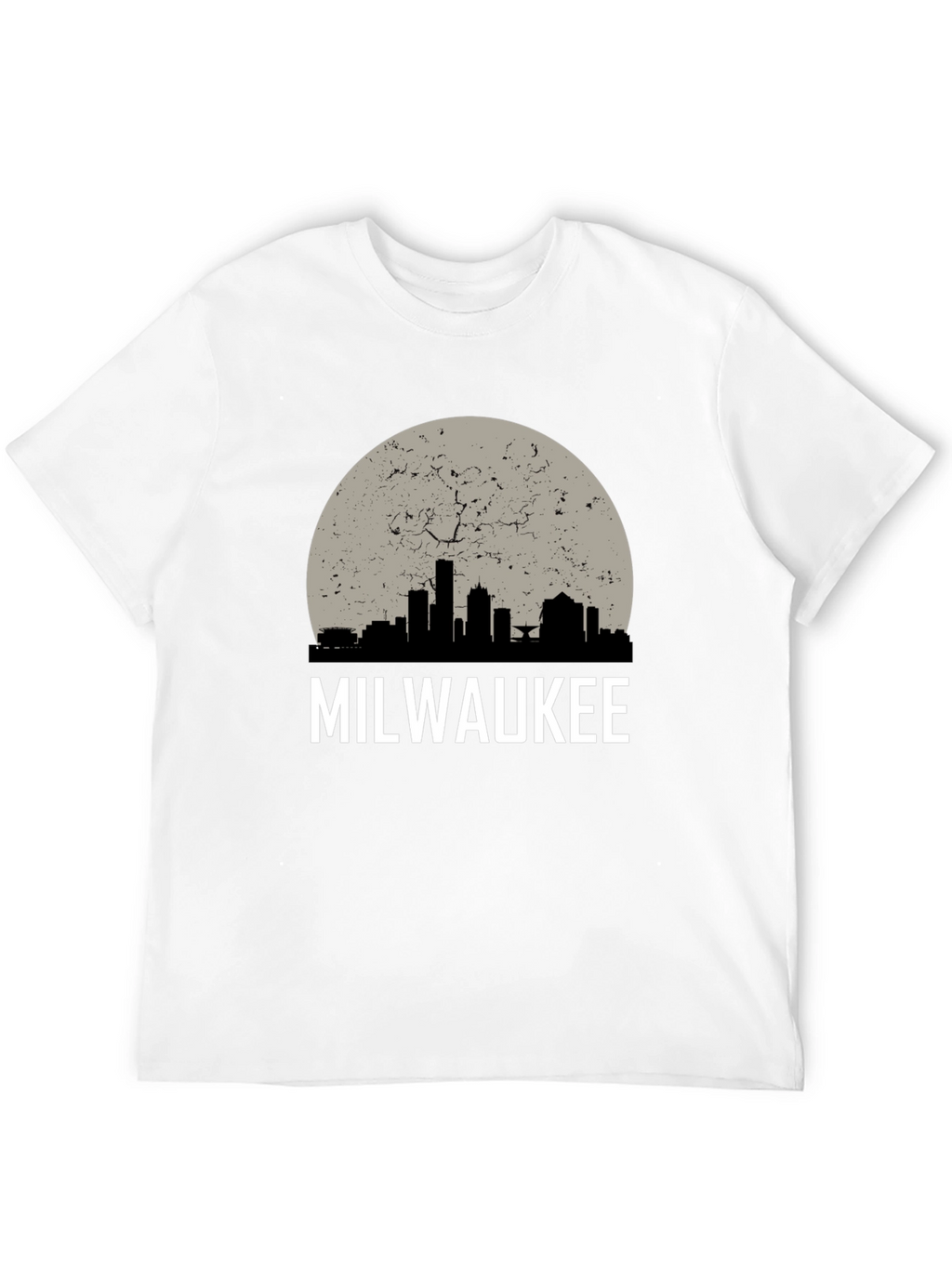 Milwaukee Skyline Graphic Tee - Distressed Moon Design