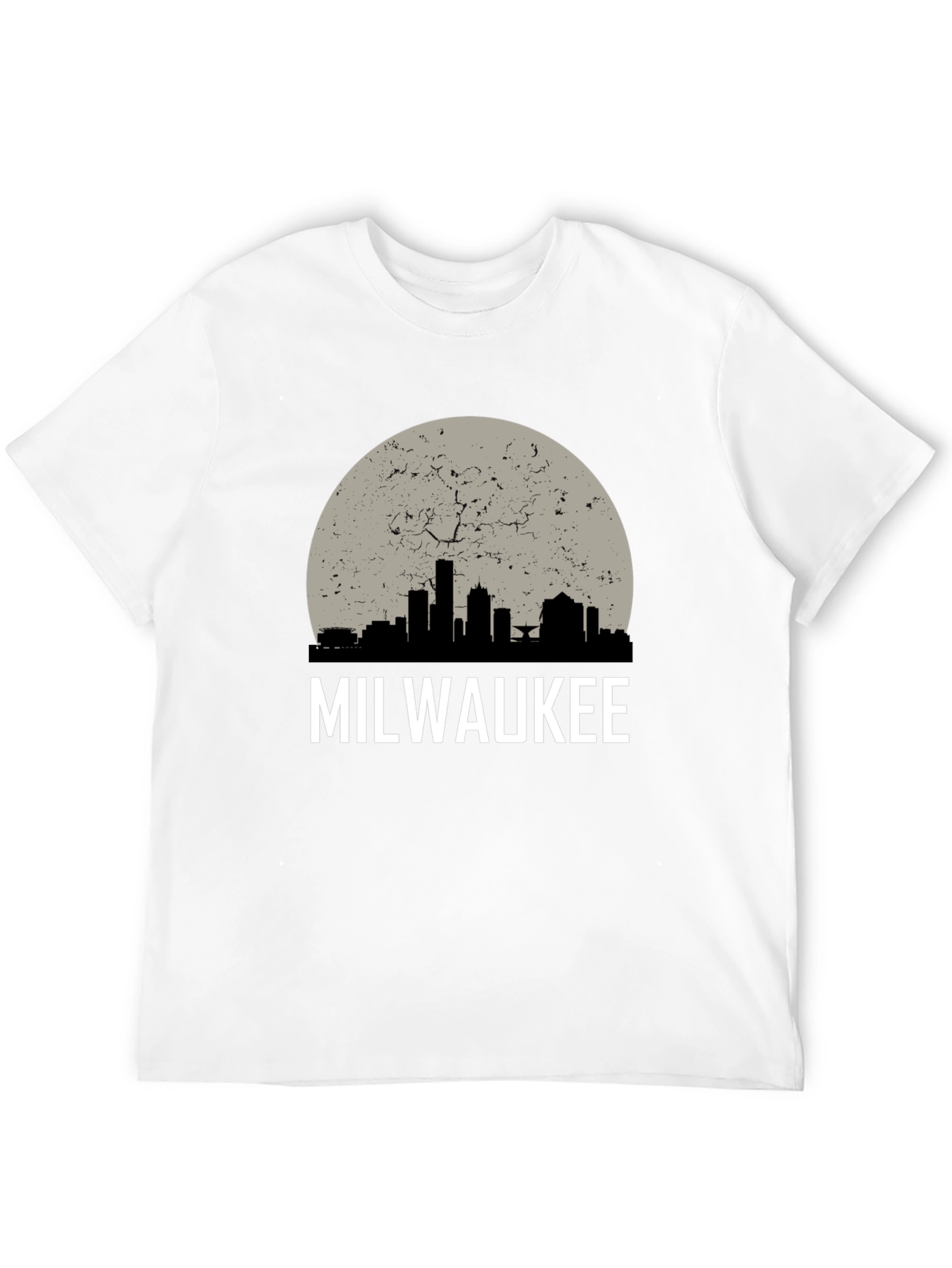 Milwaukee Skyline Graphic Tee - Distressed Moon Design