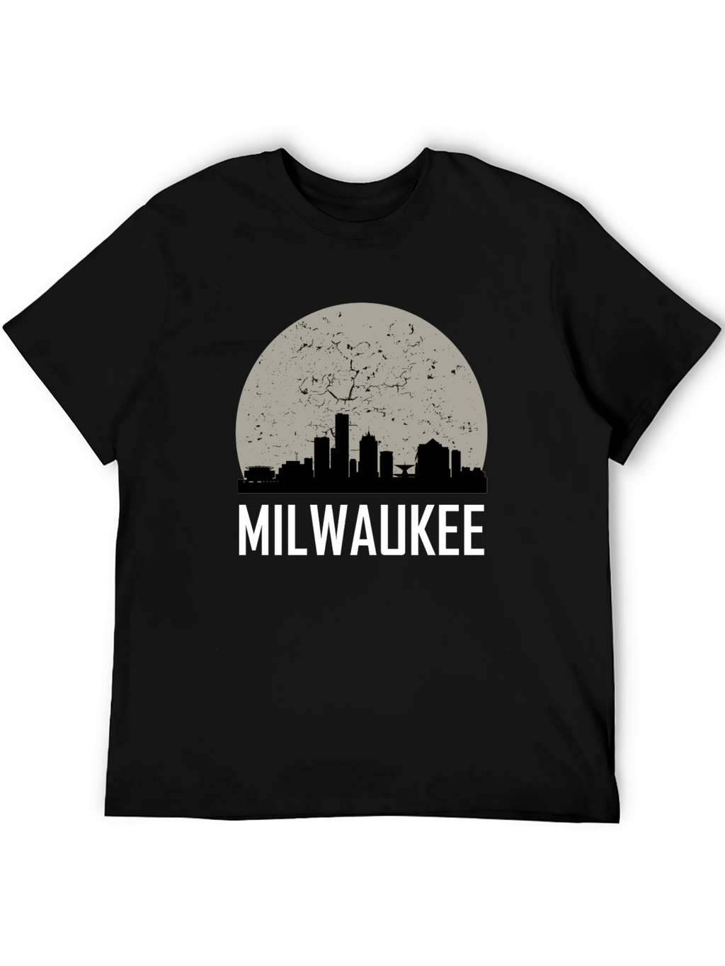 Milwaukee Skyline Graphic Tee - Distressed Moon Design