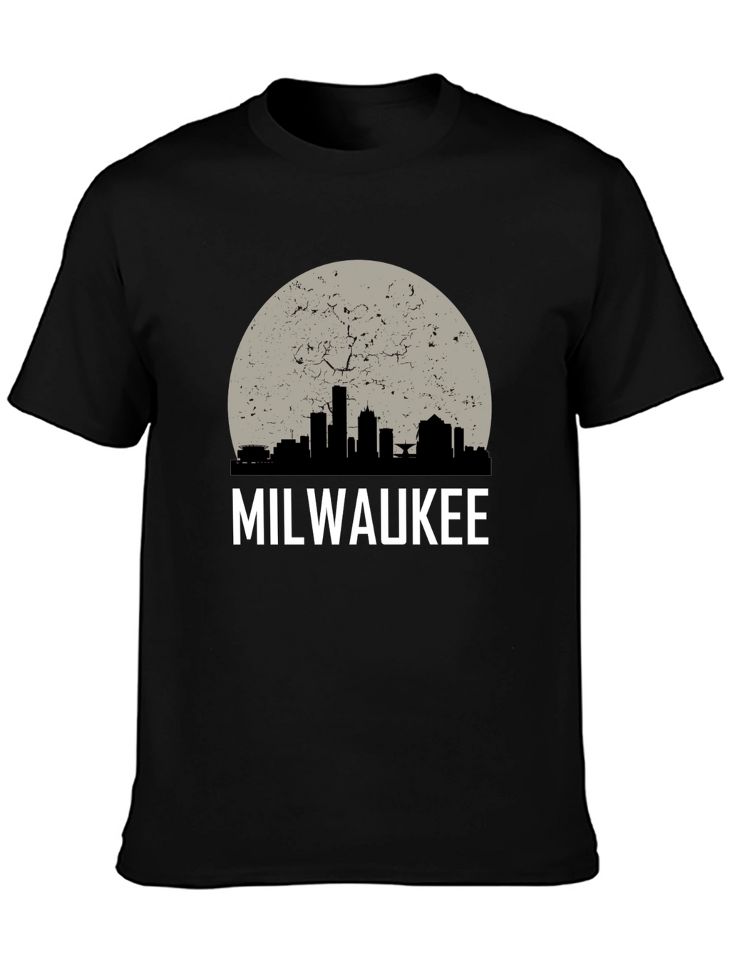 Milwaukee Skyline Graphic Tee - Distressed Moon Design