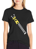 Zipper Graphic Tee - Funny Novelty T-Shirt