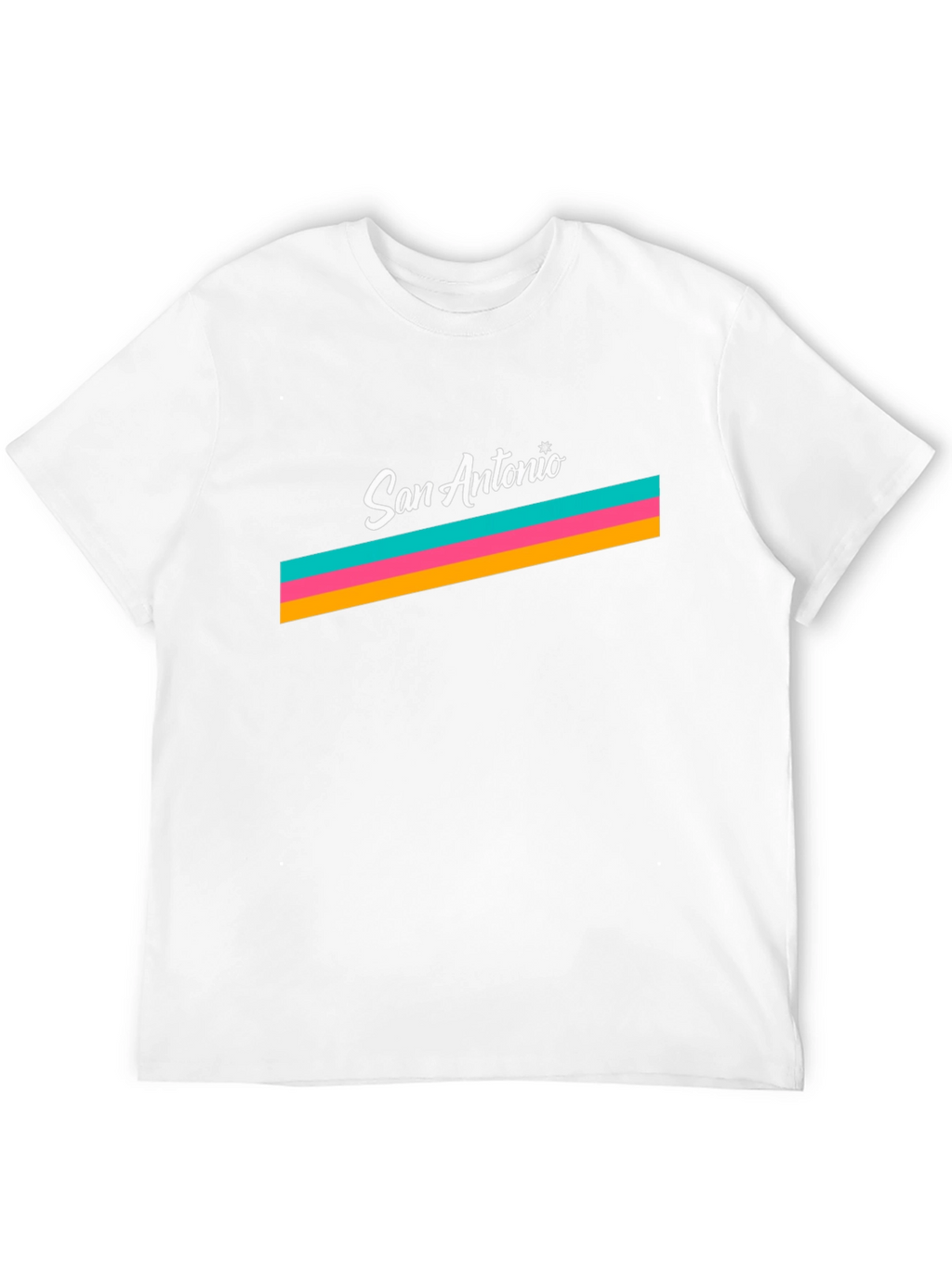 San Antonio Retro Stripe Graphic Tee - Black