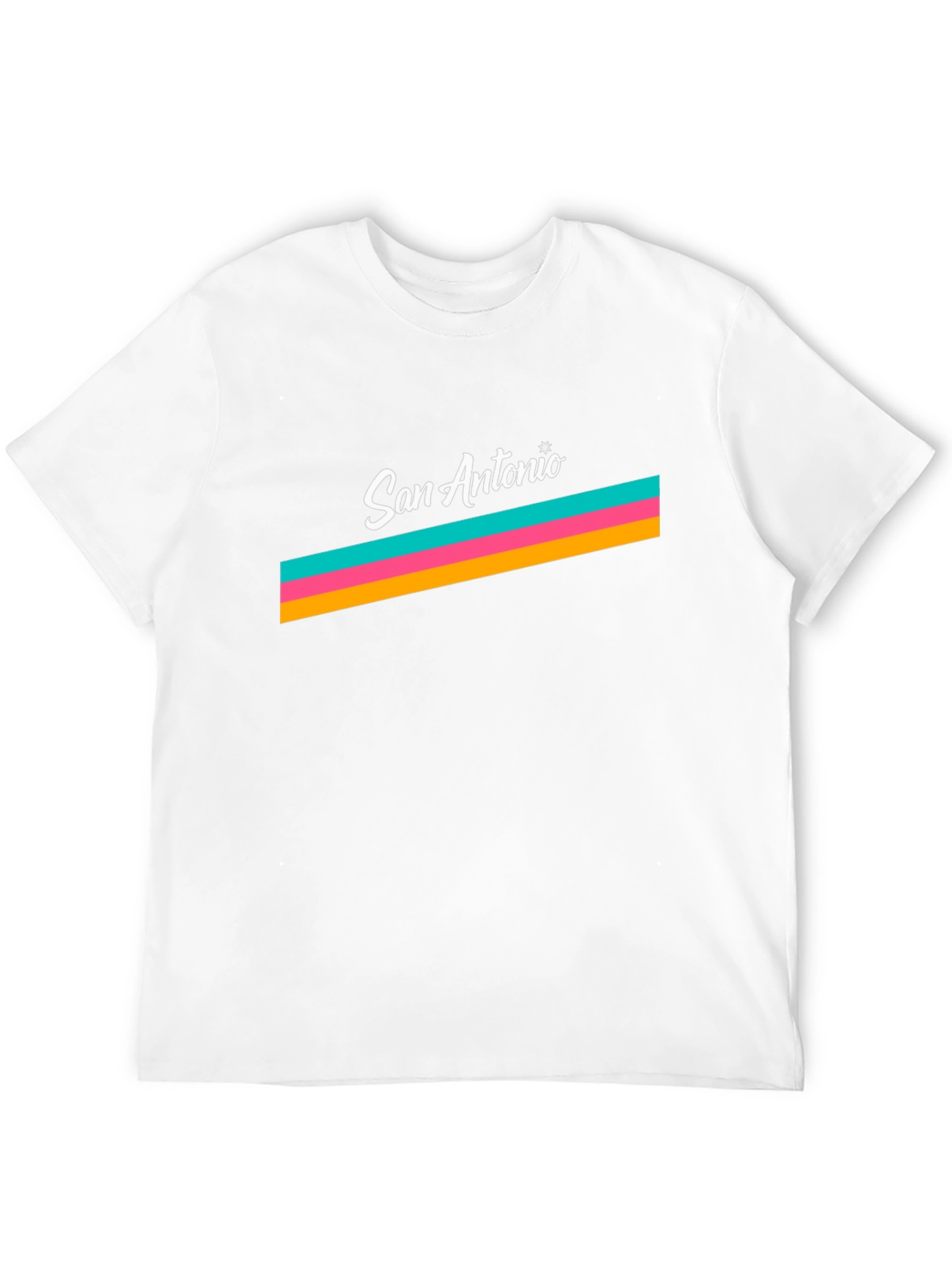 San Antonio Retro Stripe Graphic Tee - Black