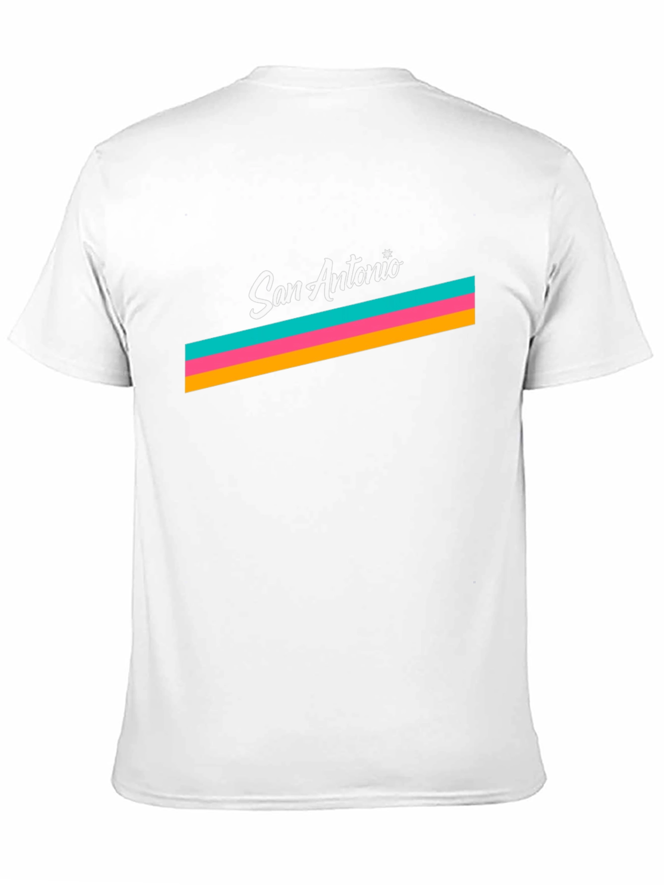 San Antonio Retro Stripe Graphic Tee - Black