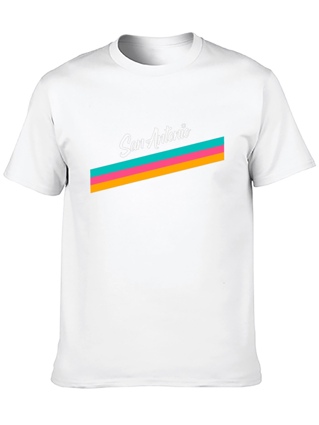 San Antonio Retro Stripe Graphic Tee - Black