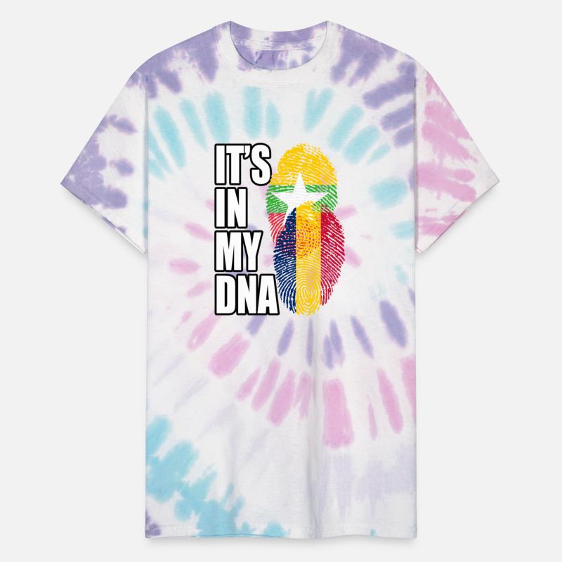 Chadian And Burmese Mix Heritage DNA Flag