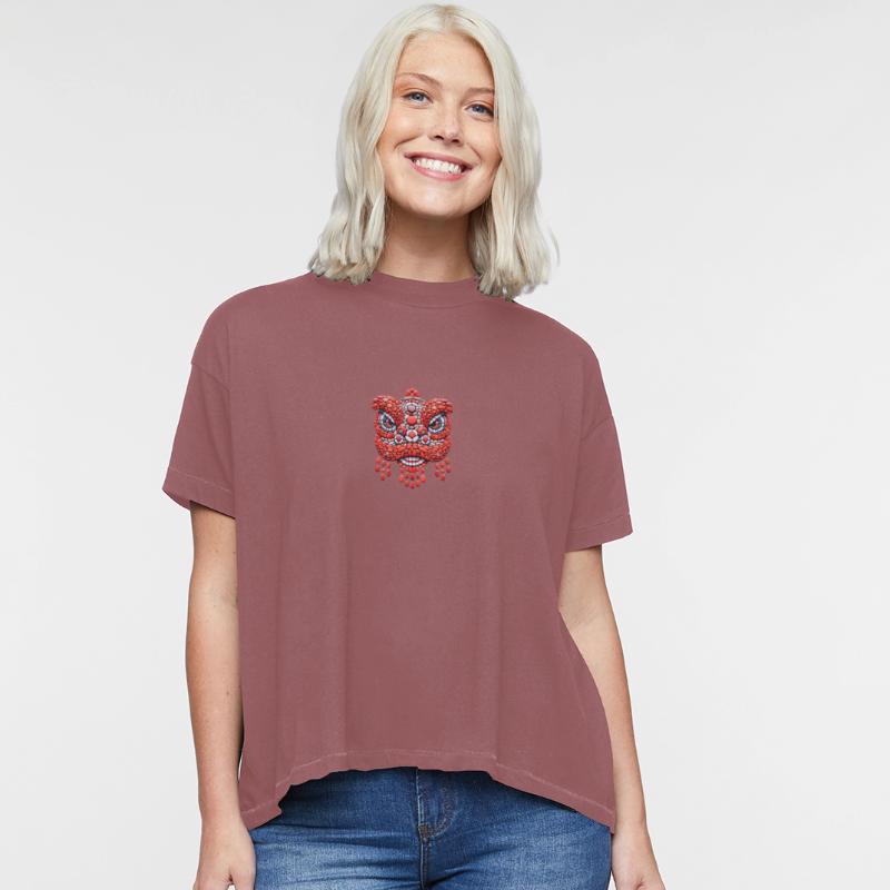 Chinese New Year - Red Pebble Lion Dance Mask