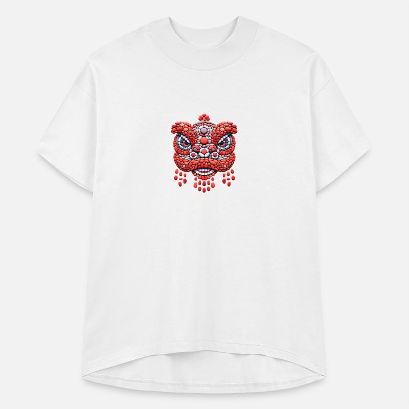 Chinese New Year - Red Pebble Lion Dance Mask