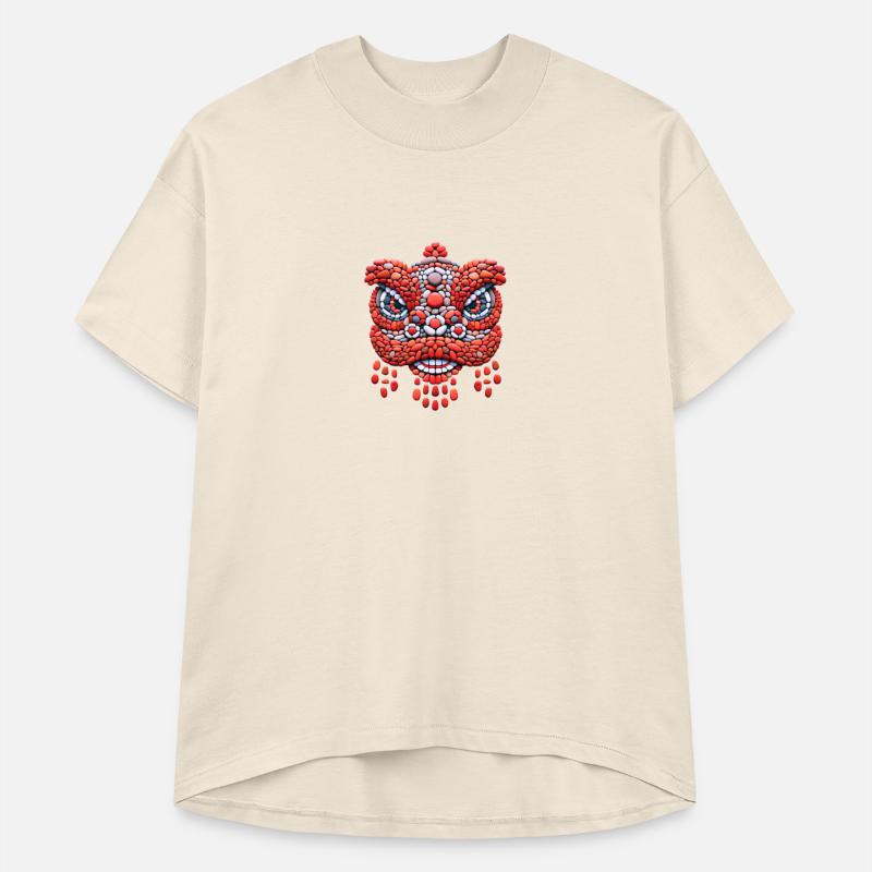 Chinese New Year - Red Pebble Lion Dance Mask