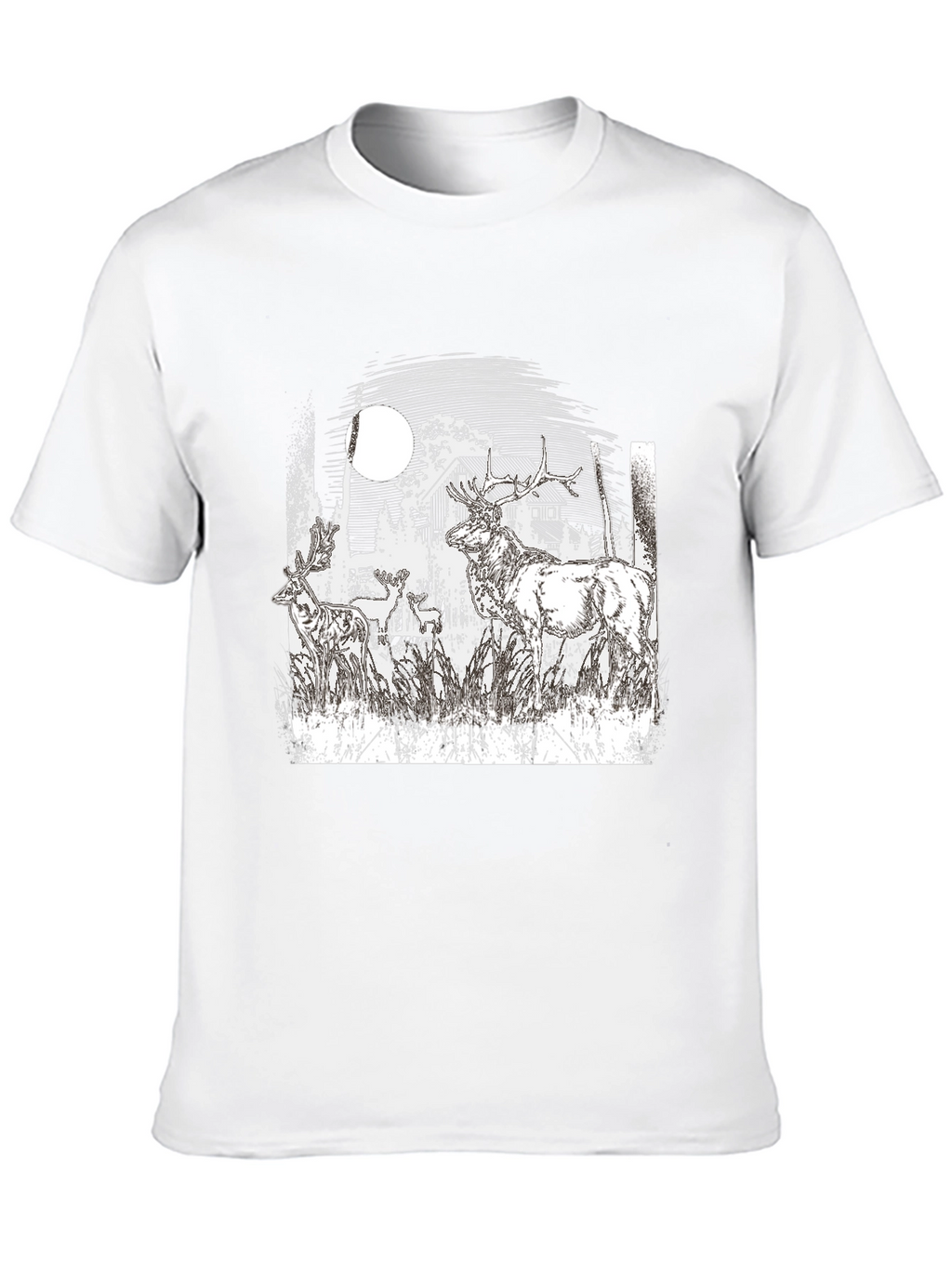 Wildlife Silhouette Black T-Shirt