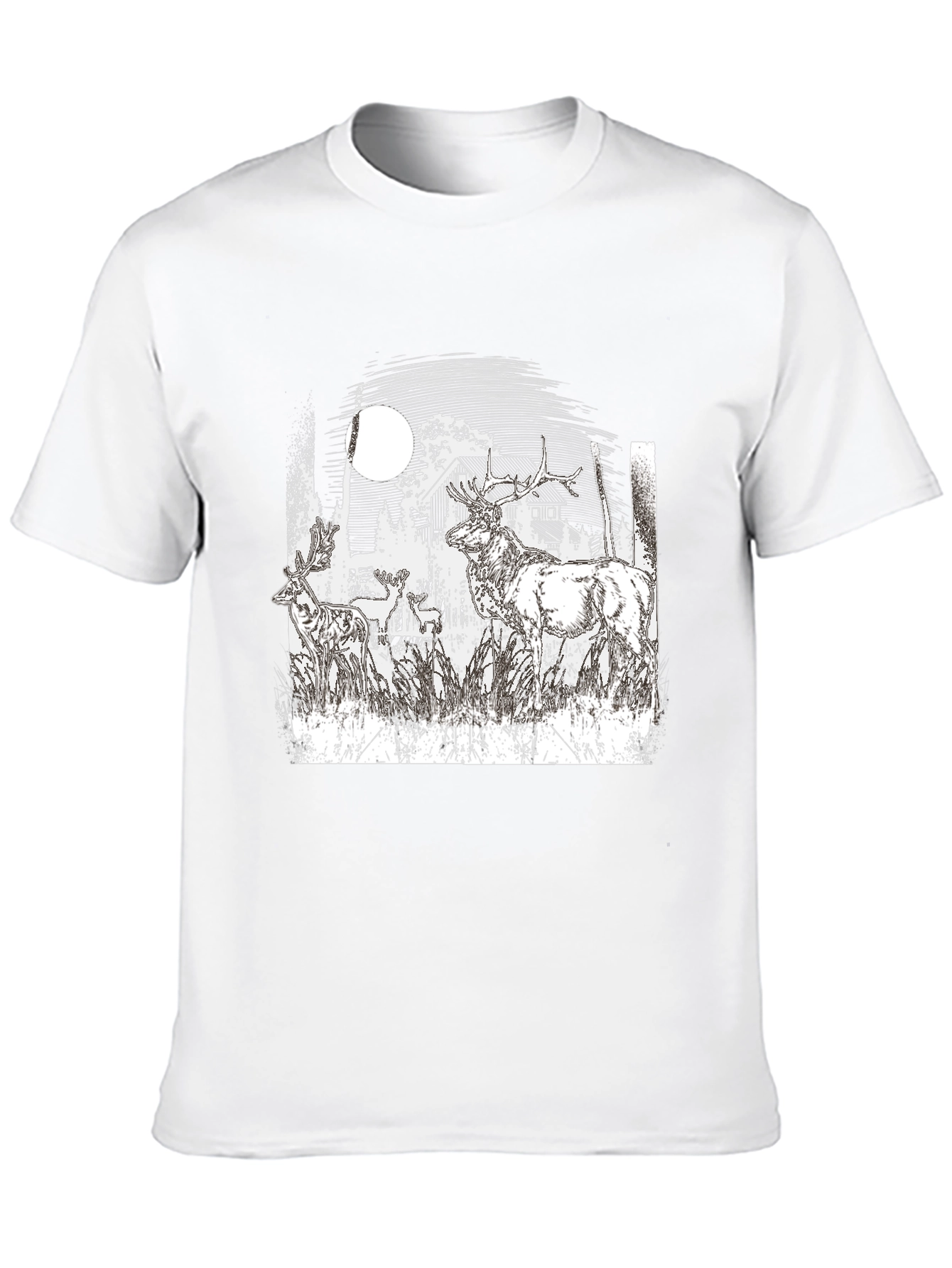 Wildlife Silhouette Black T-Shirt