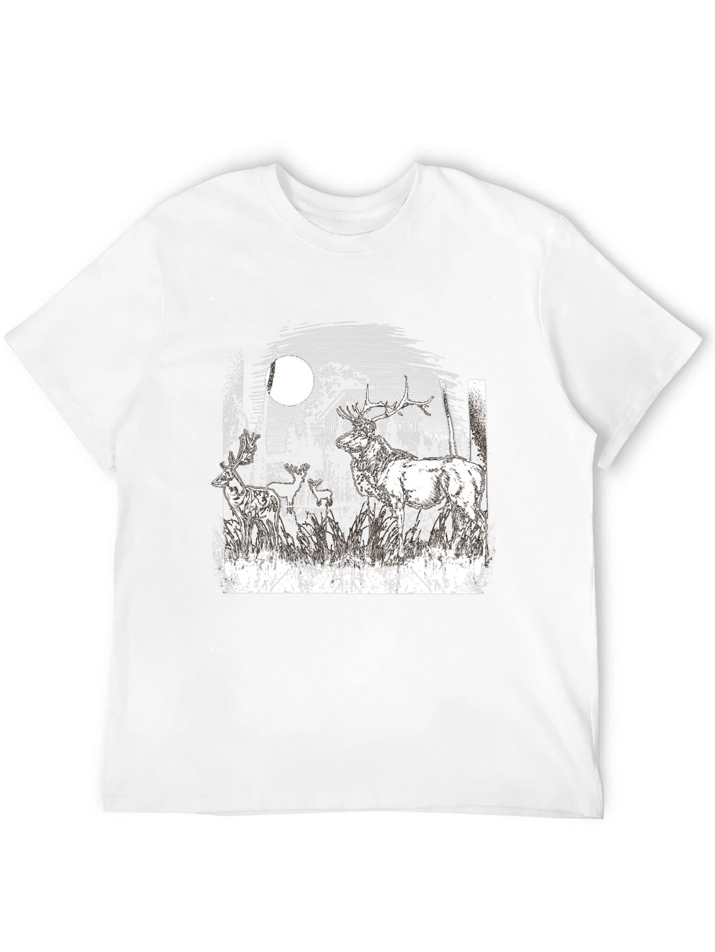 Wildlife Silhouette Black T-Shirt