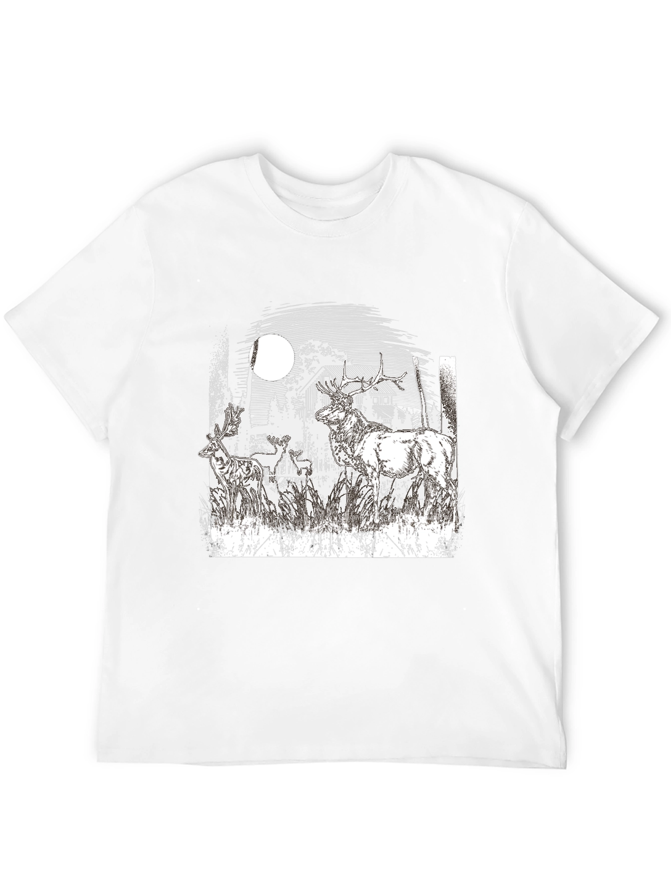 Wildlife Silhouette Black T-Shirt