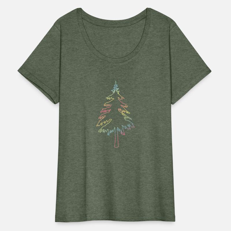 Christmas tree, fir tree or Christmas tree outline