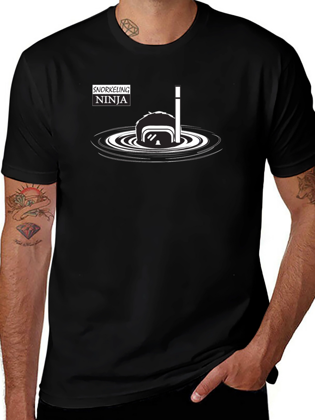 Snorkeling Ninja T-Shirt - Black